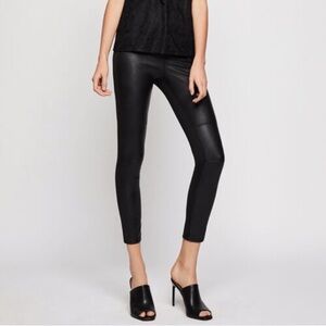 BCBGeneration Faux Leather Front Moto Legging Black Size XS